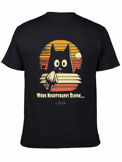 Nightshades Bloom T-Shirt Black Cat Tee