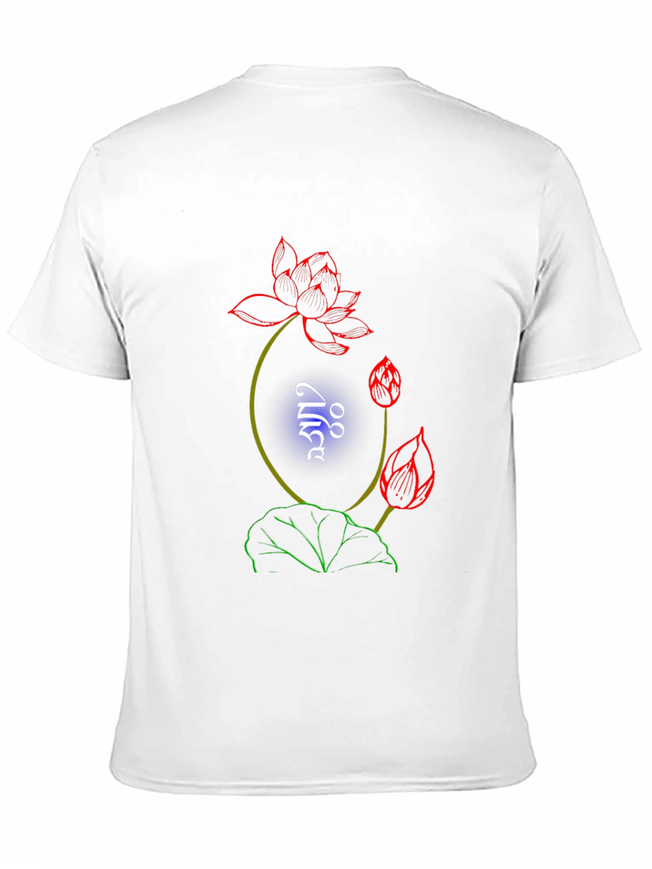 Lotus Graphic Print Black T-Shirt