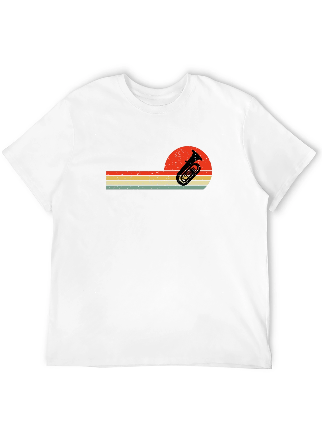 Retro Tuba Sunset Graphic Tee - Musician T-Shirt