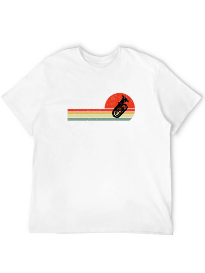 Retro Tuba Sunset Graphic Tee - Musician T-Shirt