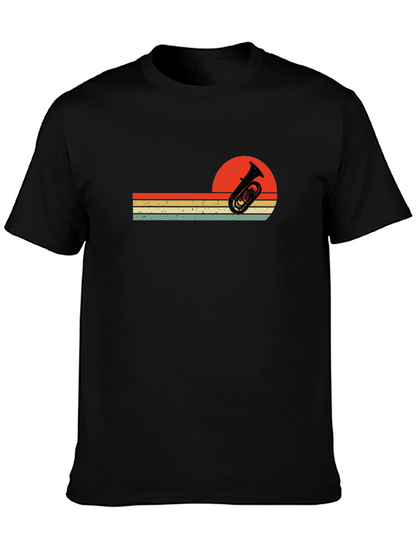 Retro Tuba Sunset Graphic Tee - Musician T-Shirt