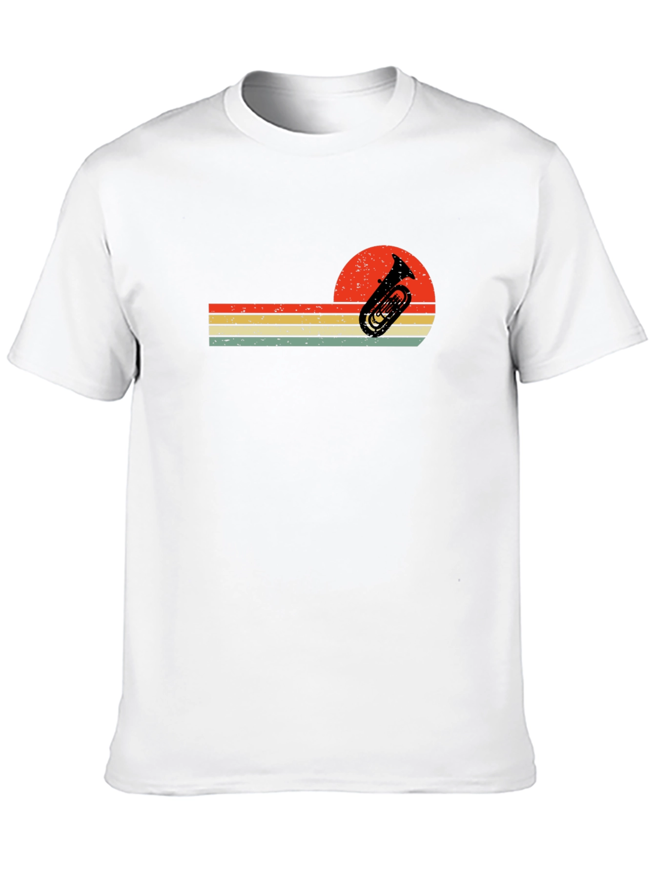 Retro Tuba Sunset Graphic Tee - Musician T-Shirt
