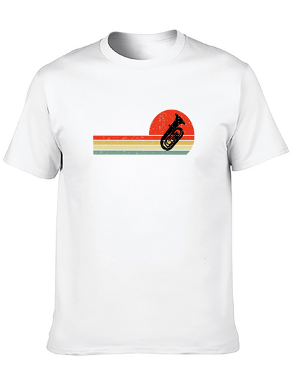 Retro Tuba Sunset Graphic Tee - Musician T-Shirt