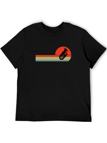 Retro Tuba Sunset Graphic Tee - Musician T-Shirt