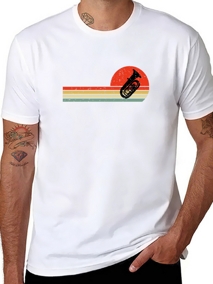 Retro Tuba Sunset Graphic Tee - Musician T-Shirt