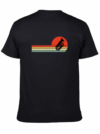 Retro Tuba Sunset Graphic Tee - Musician T-Shirt