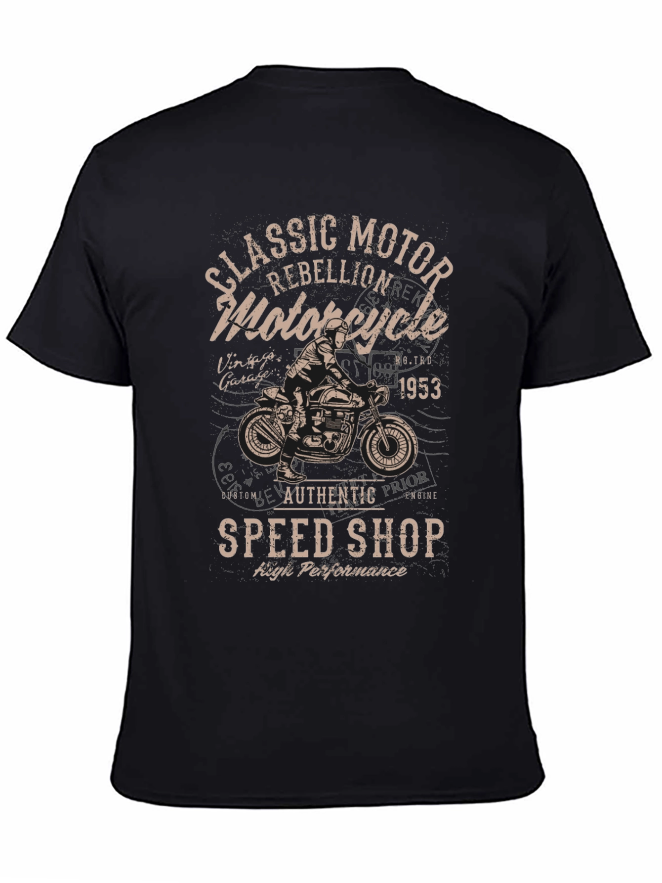 Classic Motor Rebellion Motorcycle T-Shirt