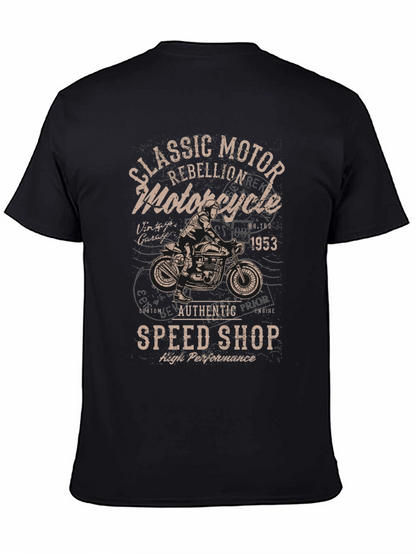 Classic Motor Rebellion Motorcycle T-Shirt