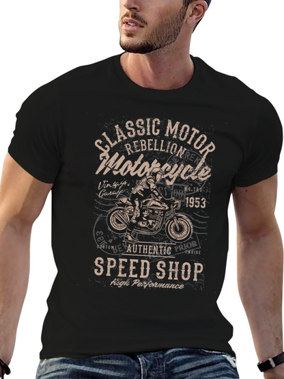 Classic Motor Rebellion Motorcycle T-Shirt