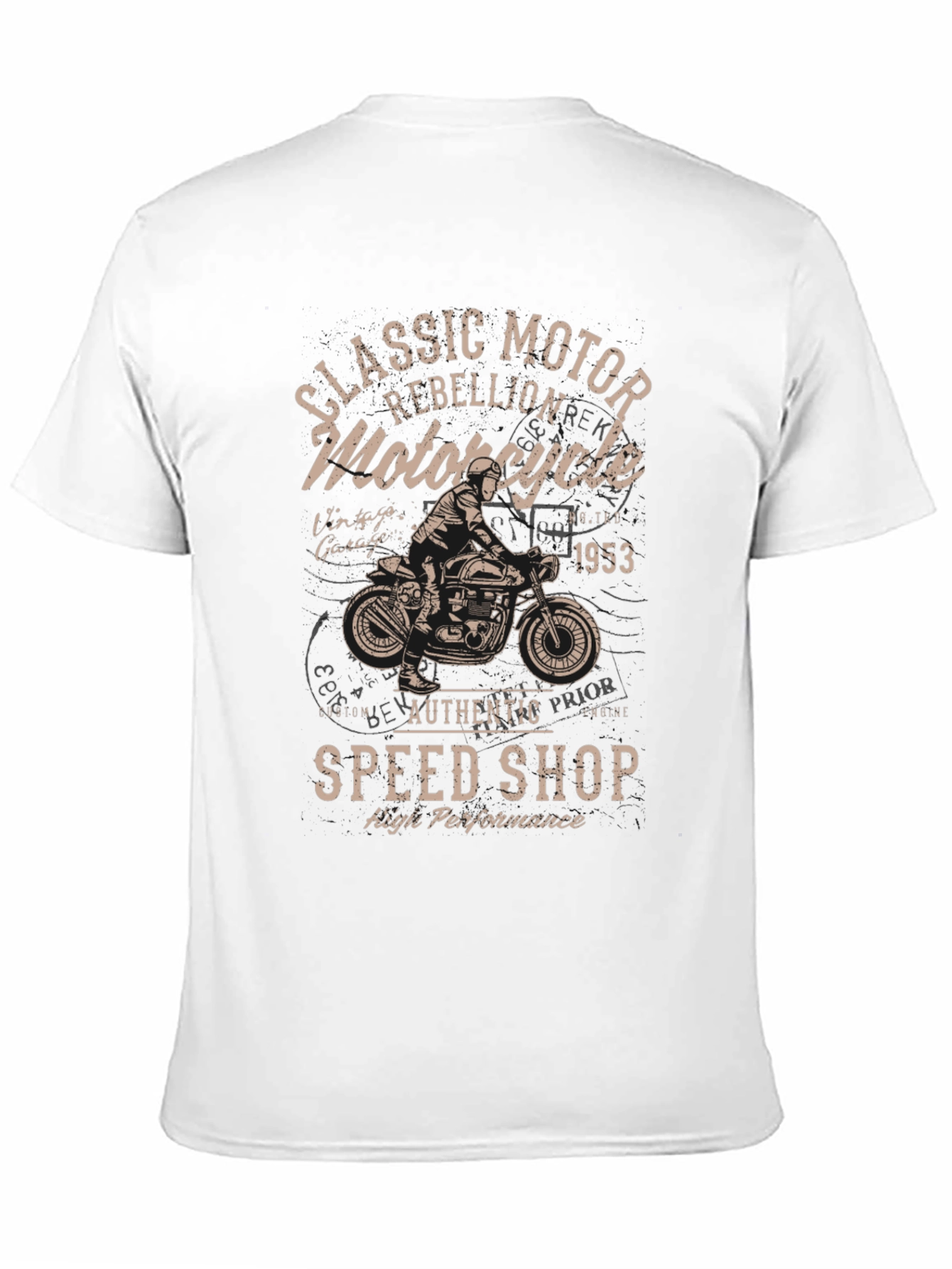 Classic Motor Rebellion Motorcycle T-Shirt