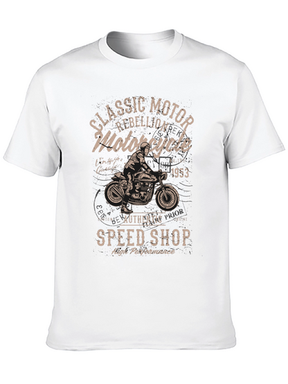 Classic Motor Rebellion Motorcycle T-Shirt