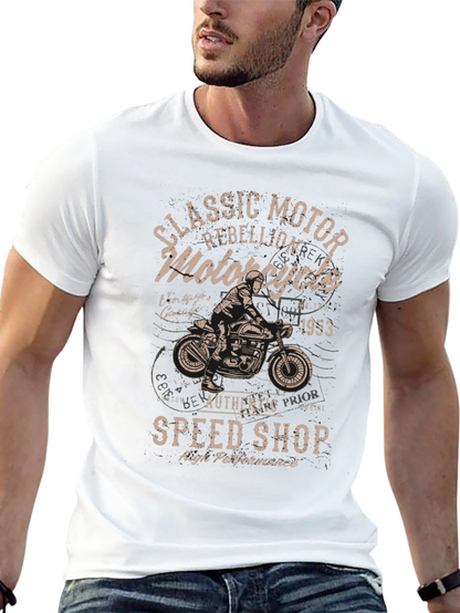Classic Motor Rebellion Motorcycle T-Shirt