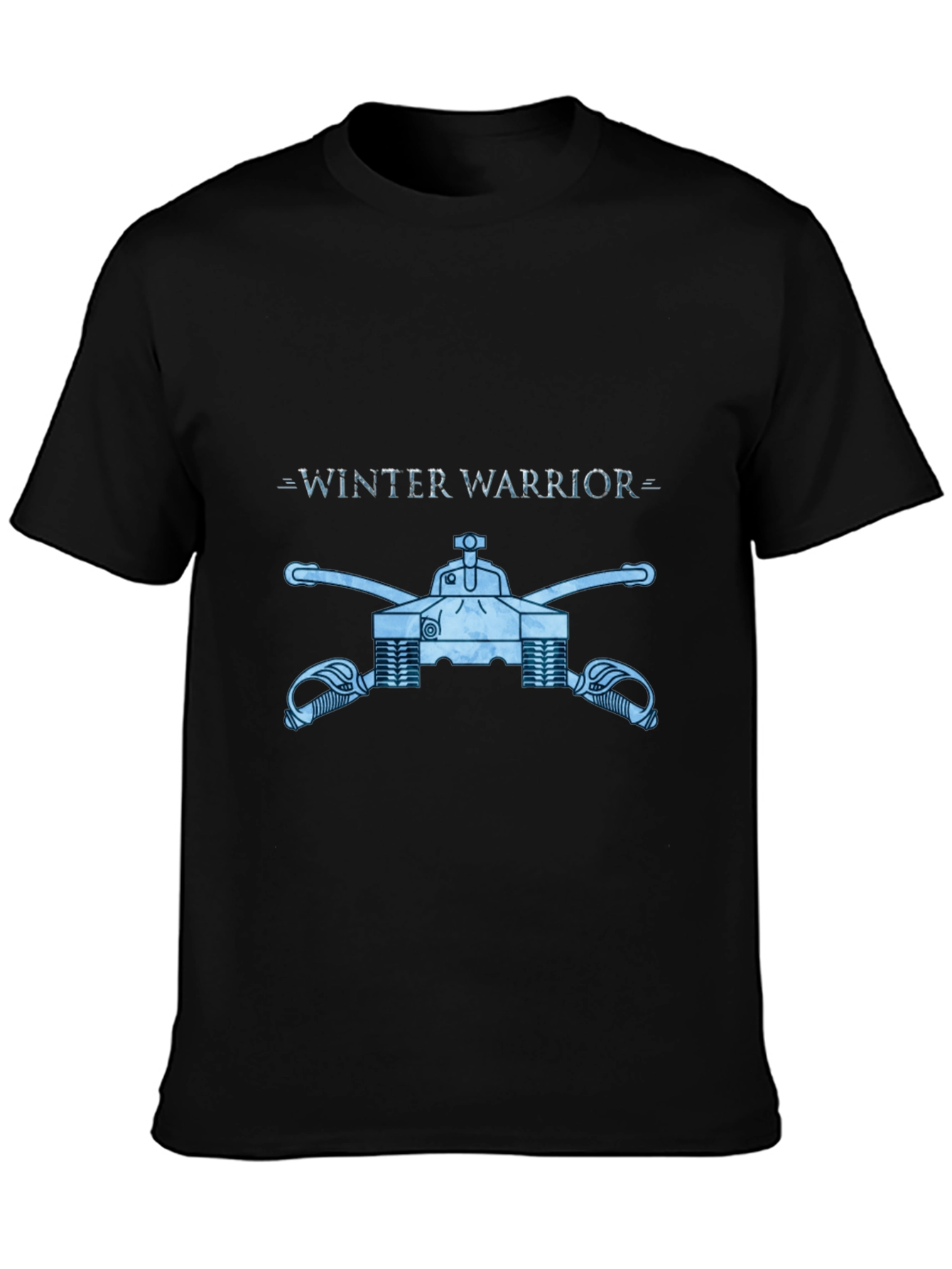 Winter Warrior Tank Graphic Tee - Black