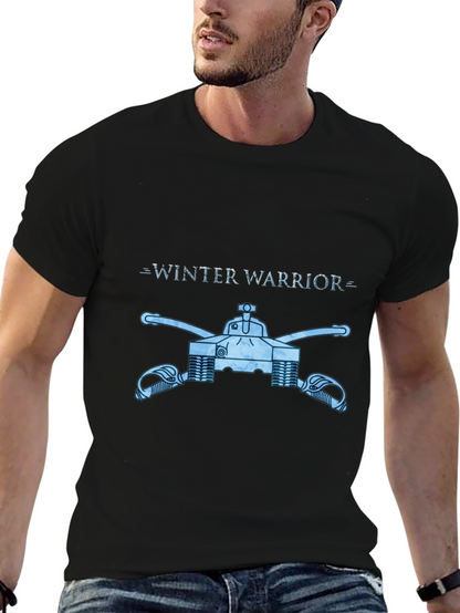 Winter Warrior Tank Graphic Tee - Black