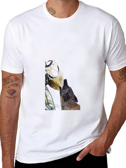 Astronaut Dog Graphic Tee - Black