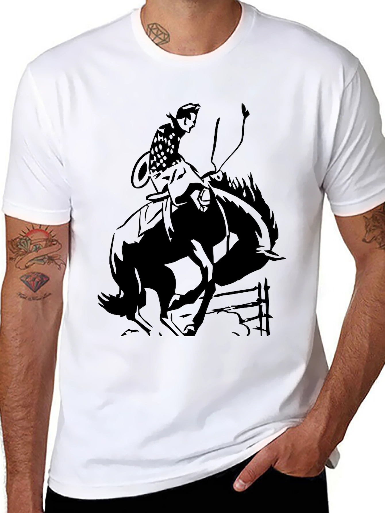 Black Rodeo Rider Graphic Tee