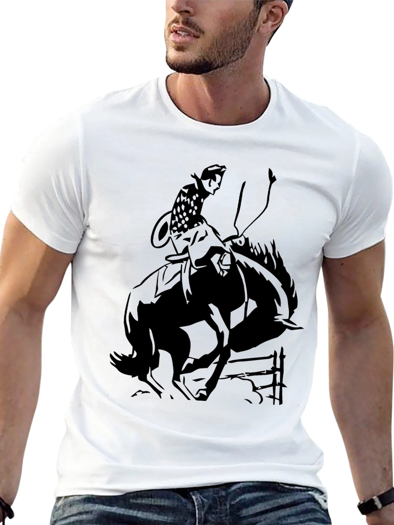 Black Rodeo Rider Graphic Tee