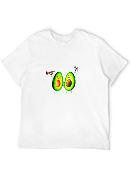 Avocado Party T-Shirt - Black Crew Neck