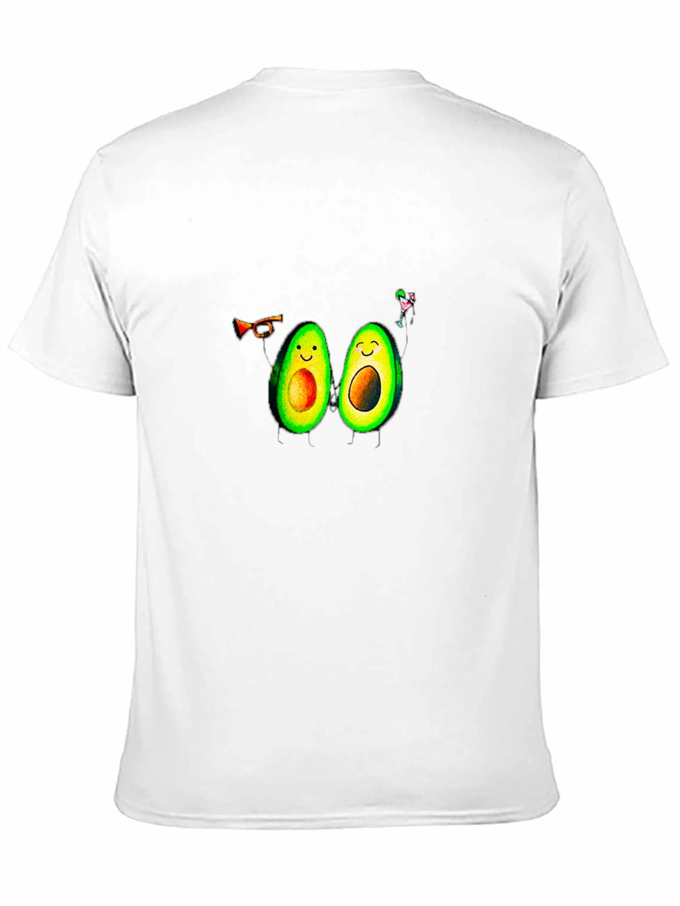 Avocado Party T-Shirt - Black Crew Neck