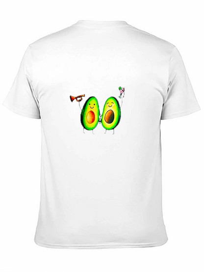 Avocado Party T-Shirt - Black Crew Neck
