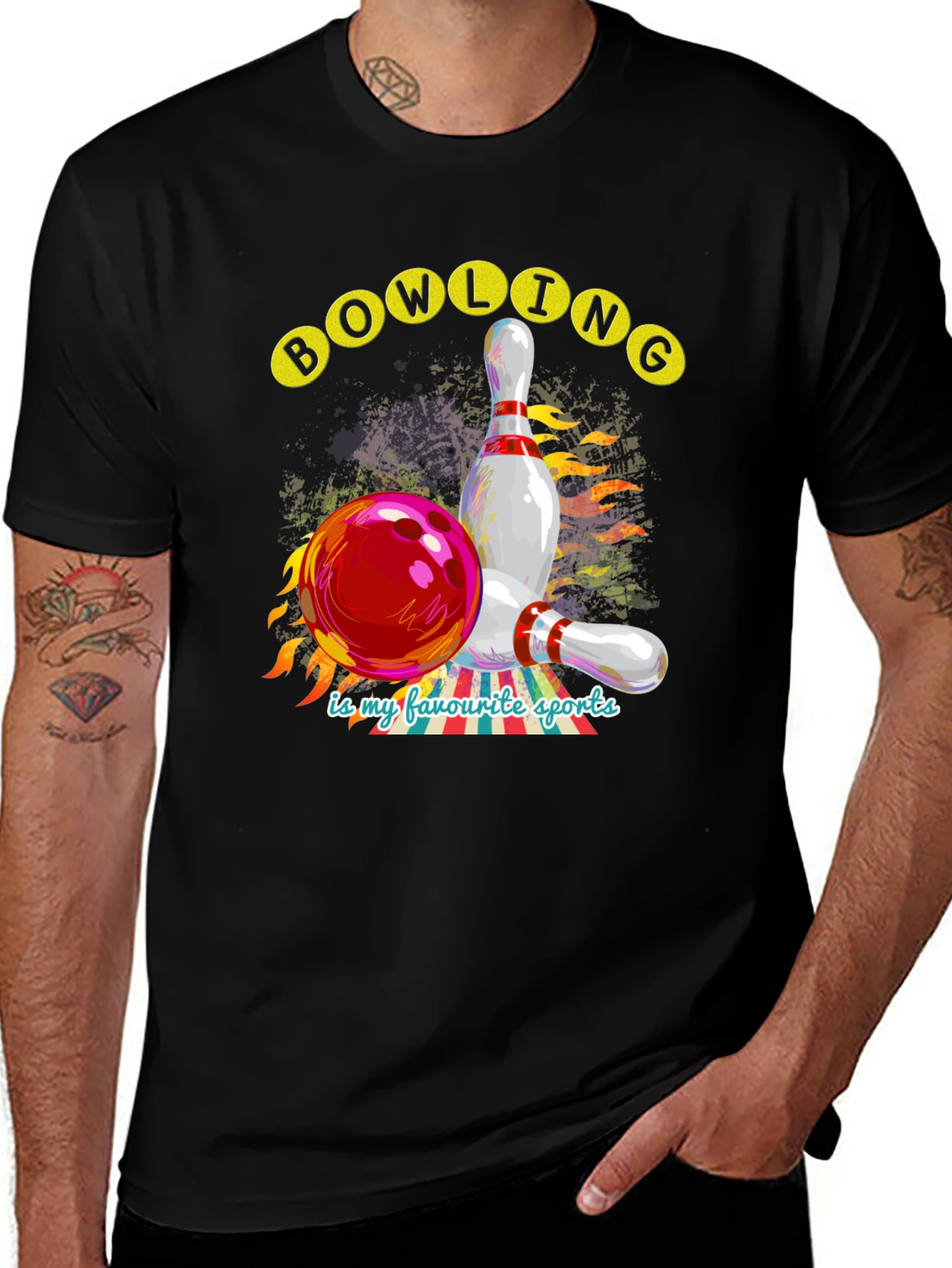 Bowling is My Favorite Sports Graphic Tee