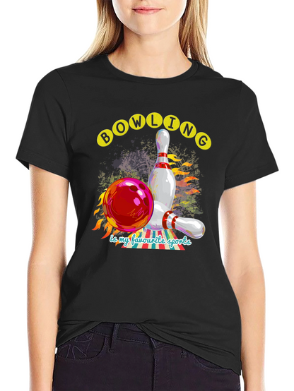 Bowling is My Favorite Sports Graphic Tee