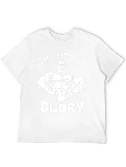 Pain is Temporary Glory Black Graphic T-Shirt
