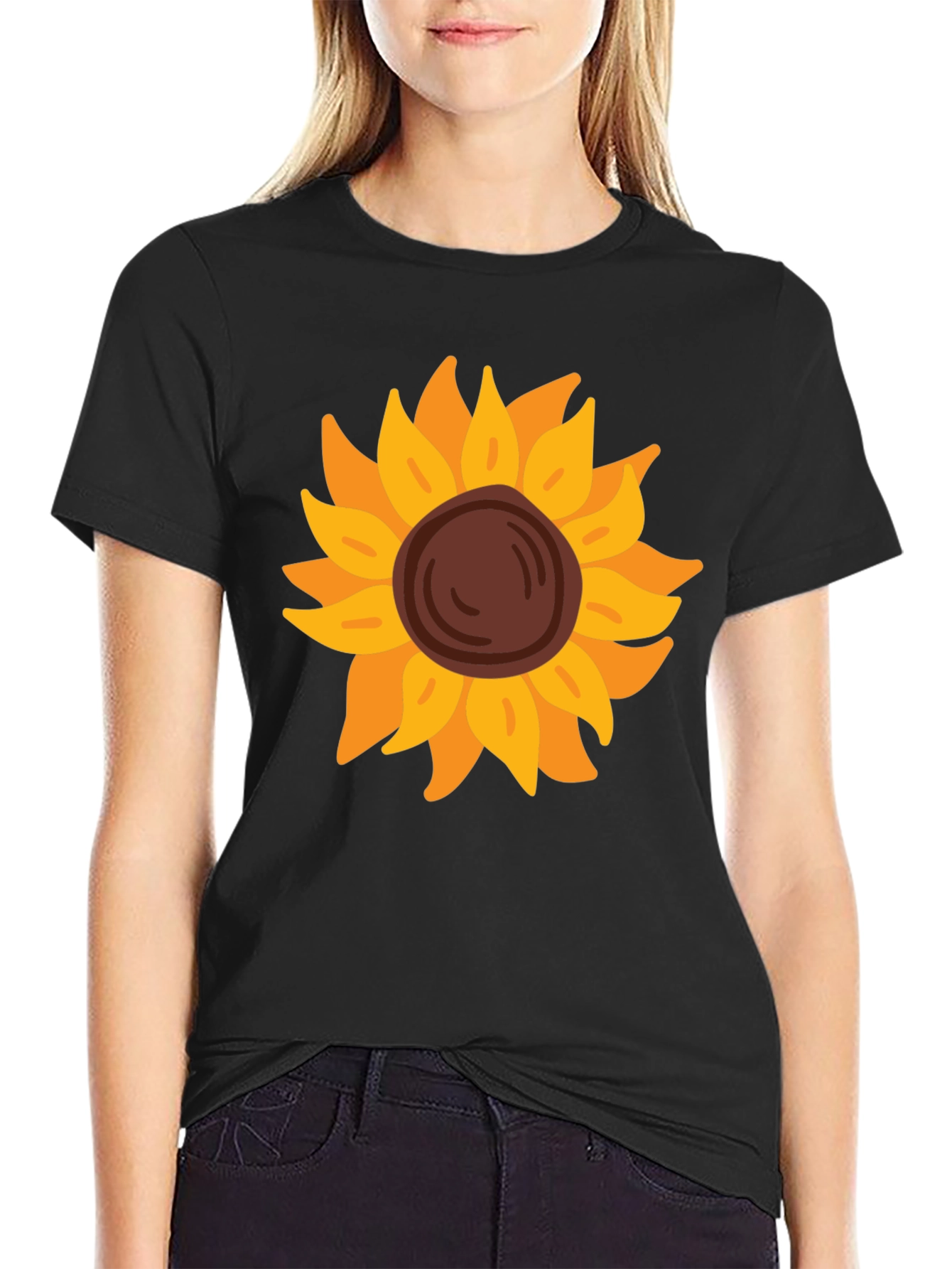Sunflower Graphic Tee - Black Unisex Shirt