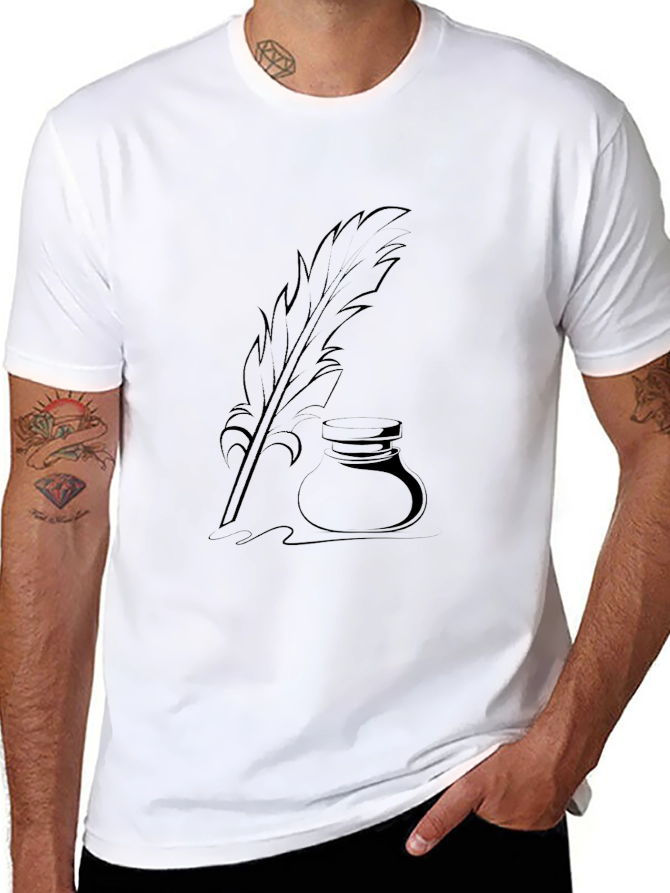 Quill & Ink T-Shirt - Black Graphic Tee