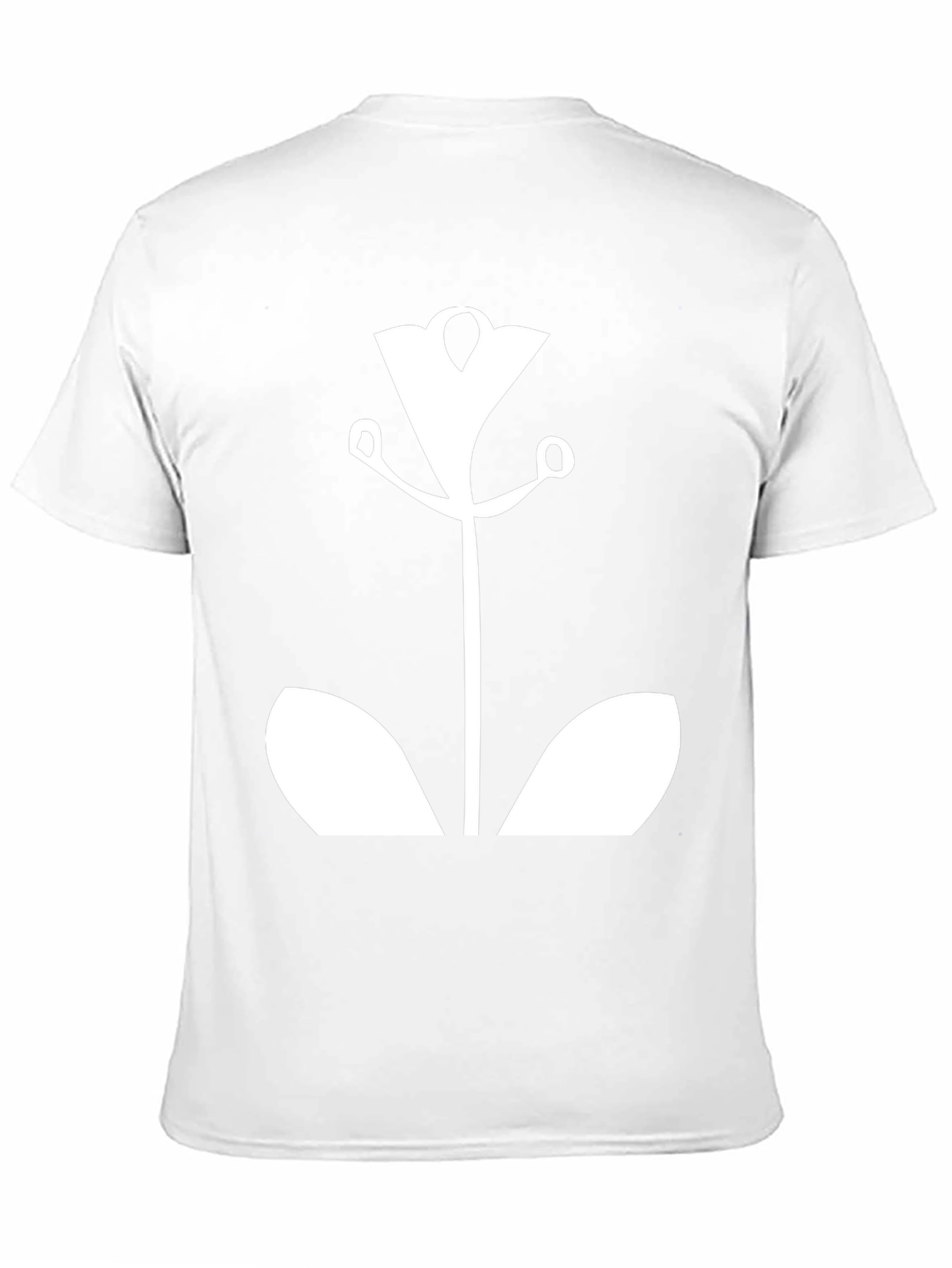 Modern Floral Graphic Tee - Black Cotton