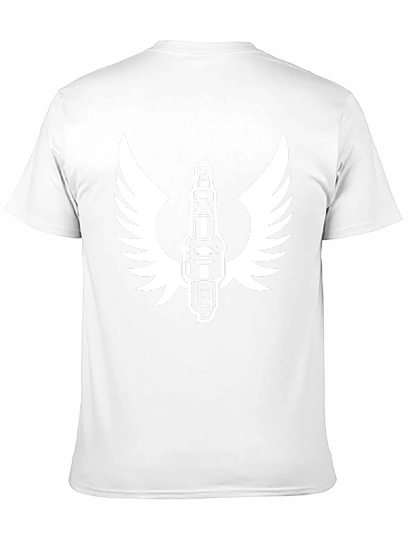 Black Spark Plug Wings Graphic Tee