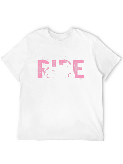 Ride Motorcycle Pink Graphic Tee