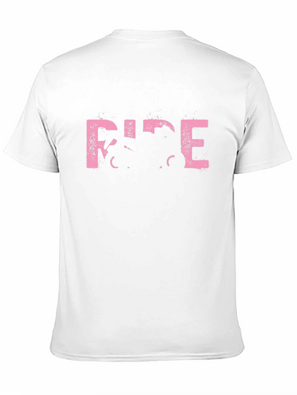 Ride Motorcycle Pink Graphic Tee