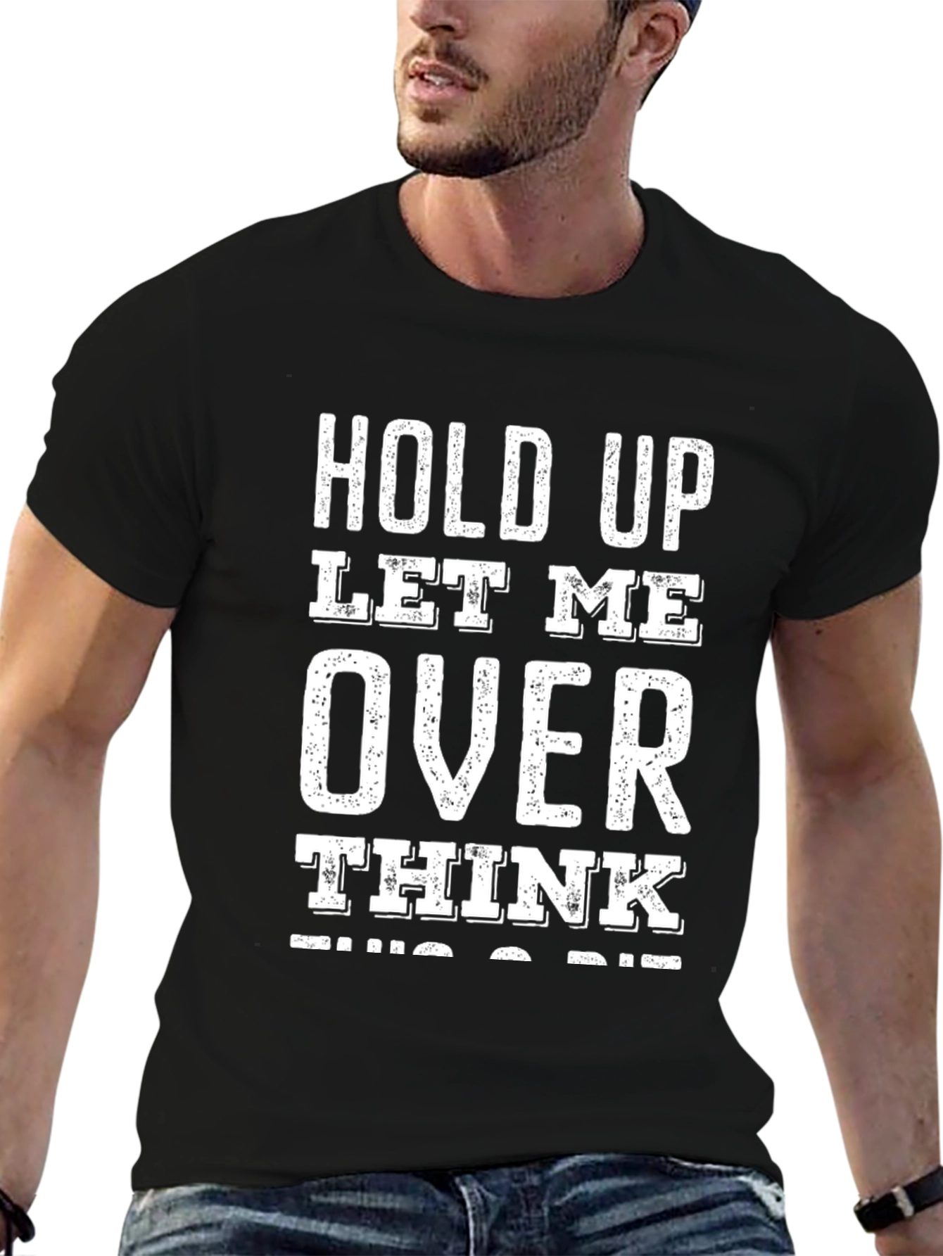 Overthink Black Graphic Tee