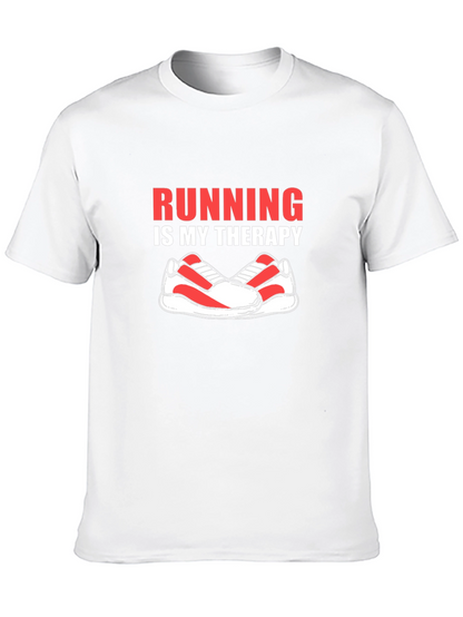 Running is My Therapy Graphic Tee - Black