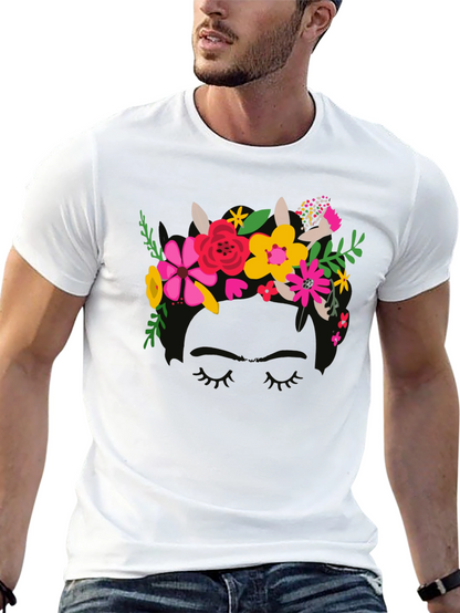 Floral Crown Graphic Black Tee