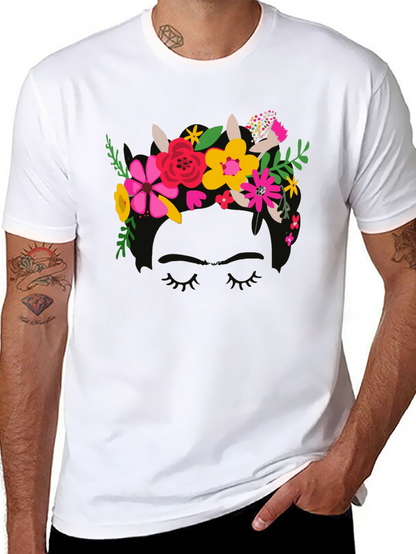 Floral Crown Graphic Black Tee