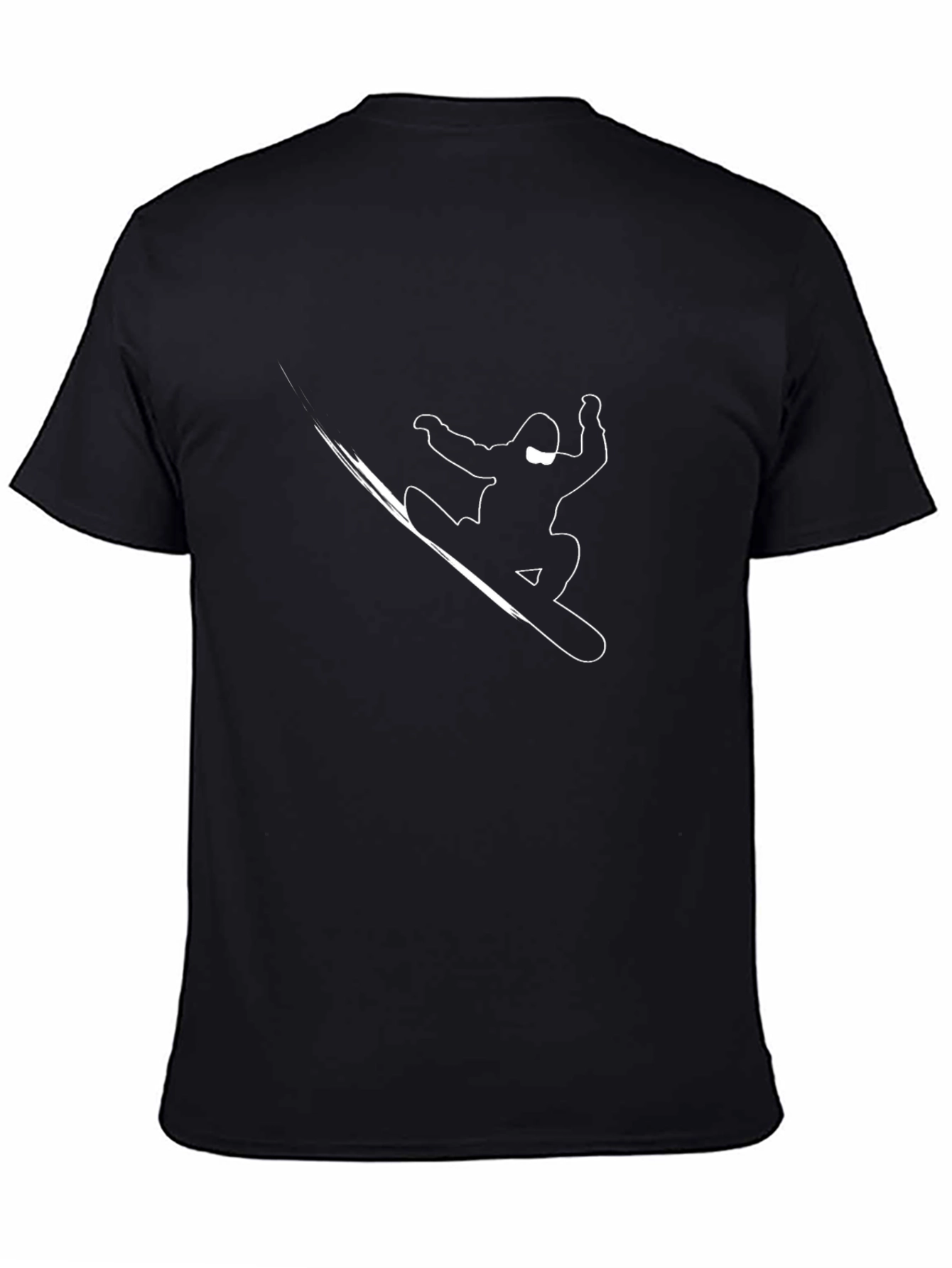 Cool Snowboarder Graphic Tee - Black Cotton T-Shirt