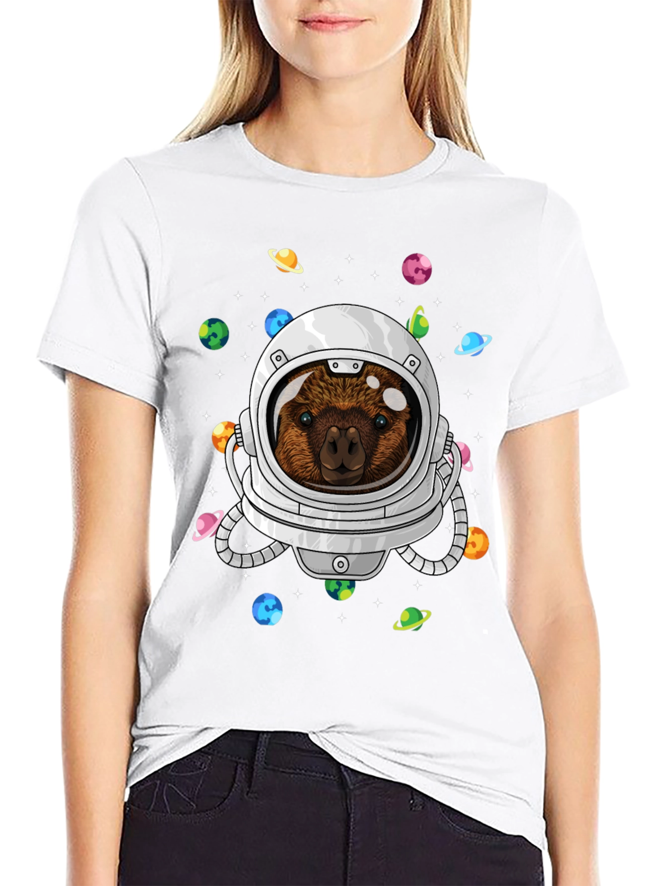 Astronaut Quokka Space T-Shirt