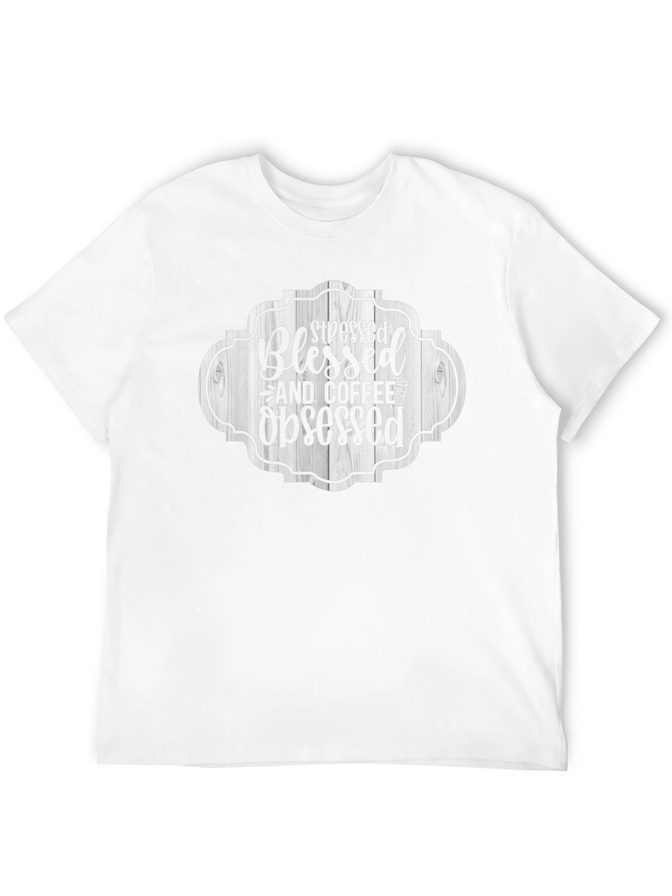 Stressed Blessed & Coffee Obsessed Black T-Shirt