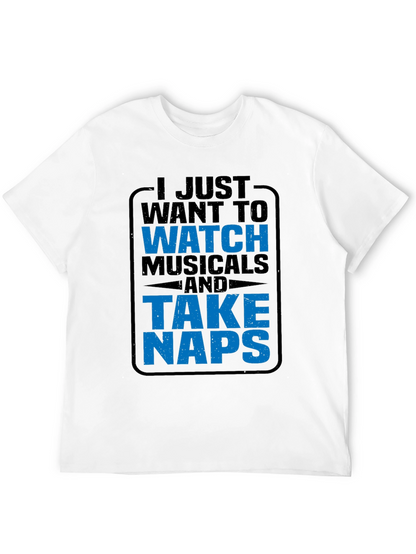 Musicals & Naps T-Shirt - Comfy Black Tee