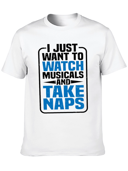 Musicals & Naps T-Shirt - Comfy Black Tee