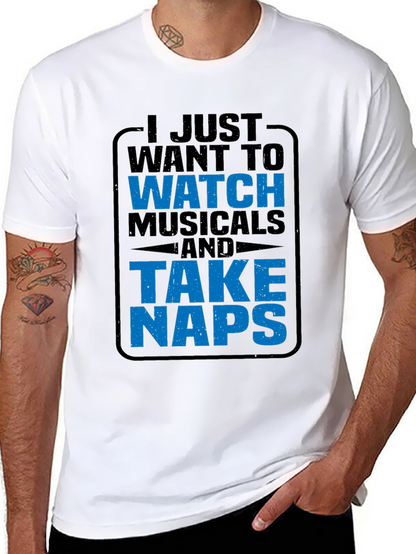 Musicals & Naps T-Shirt - Comfy Black Tee