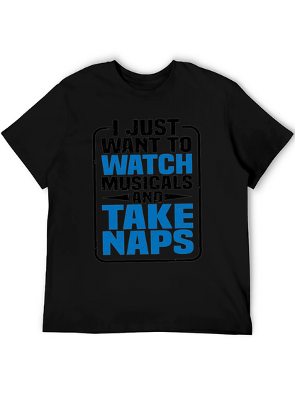 Musicals & Naps T-Shirt - Comfy Black Tee