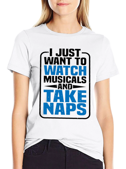 Musicals & Naps T-Shirt - Comfy Black Tee
