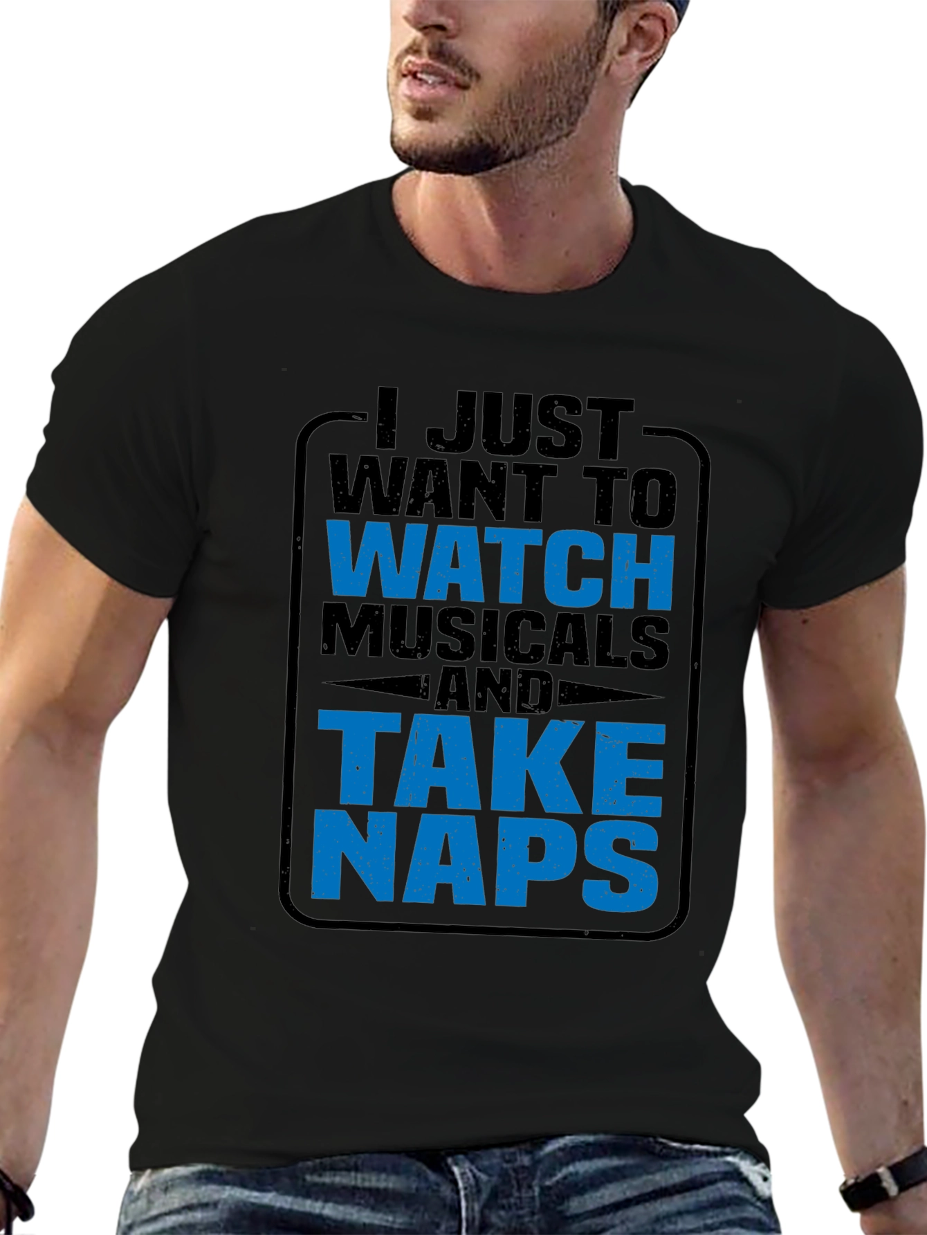 Musicals & Naps T-Shirt - Comfy Black Tee