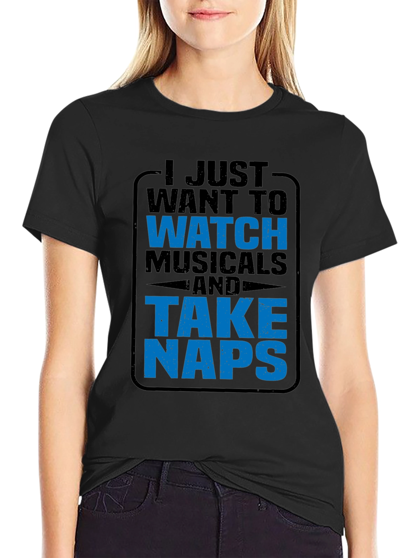 Musicals & Naps T-Shirt - Comfy Black Tee