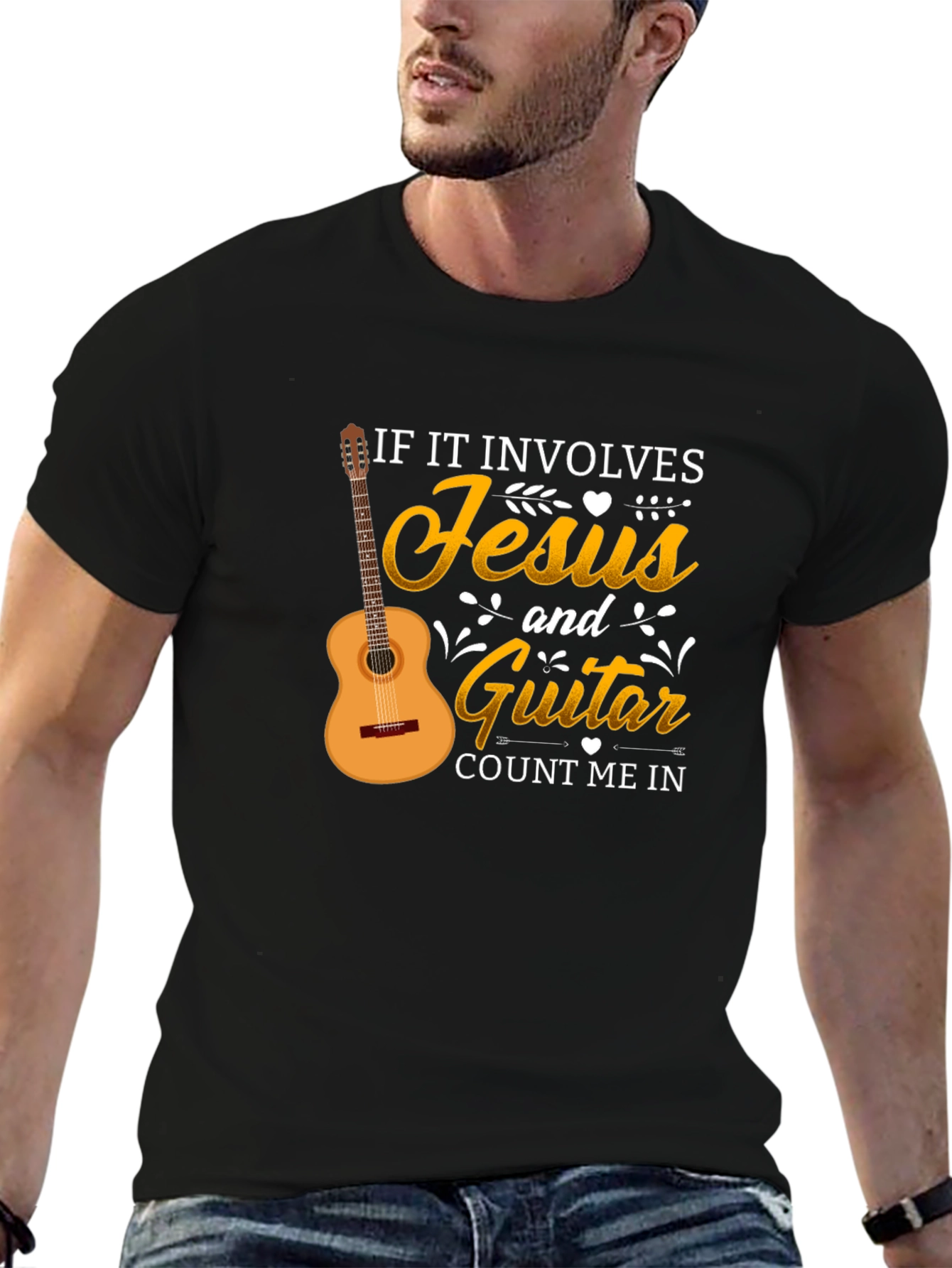 Jesus and Guitar T-Shirt - Christian Music Lover Tee