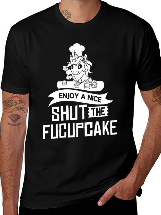 Funny Unicorn Chef T-Shirt - Shut The Fucupcake!