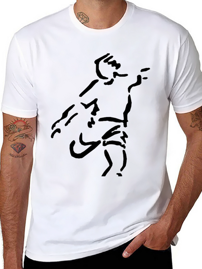 Abstract Figure Black Tee